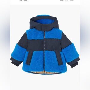 Burberry Kids Vibrant Blue Puffer Jacket
